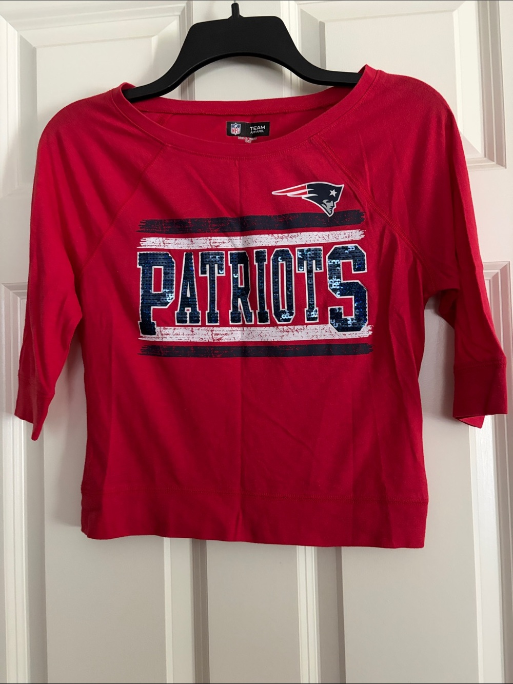 NFL Kids Red Patriots Long Sleeve Tee